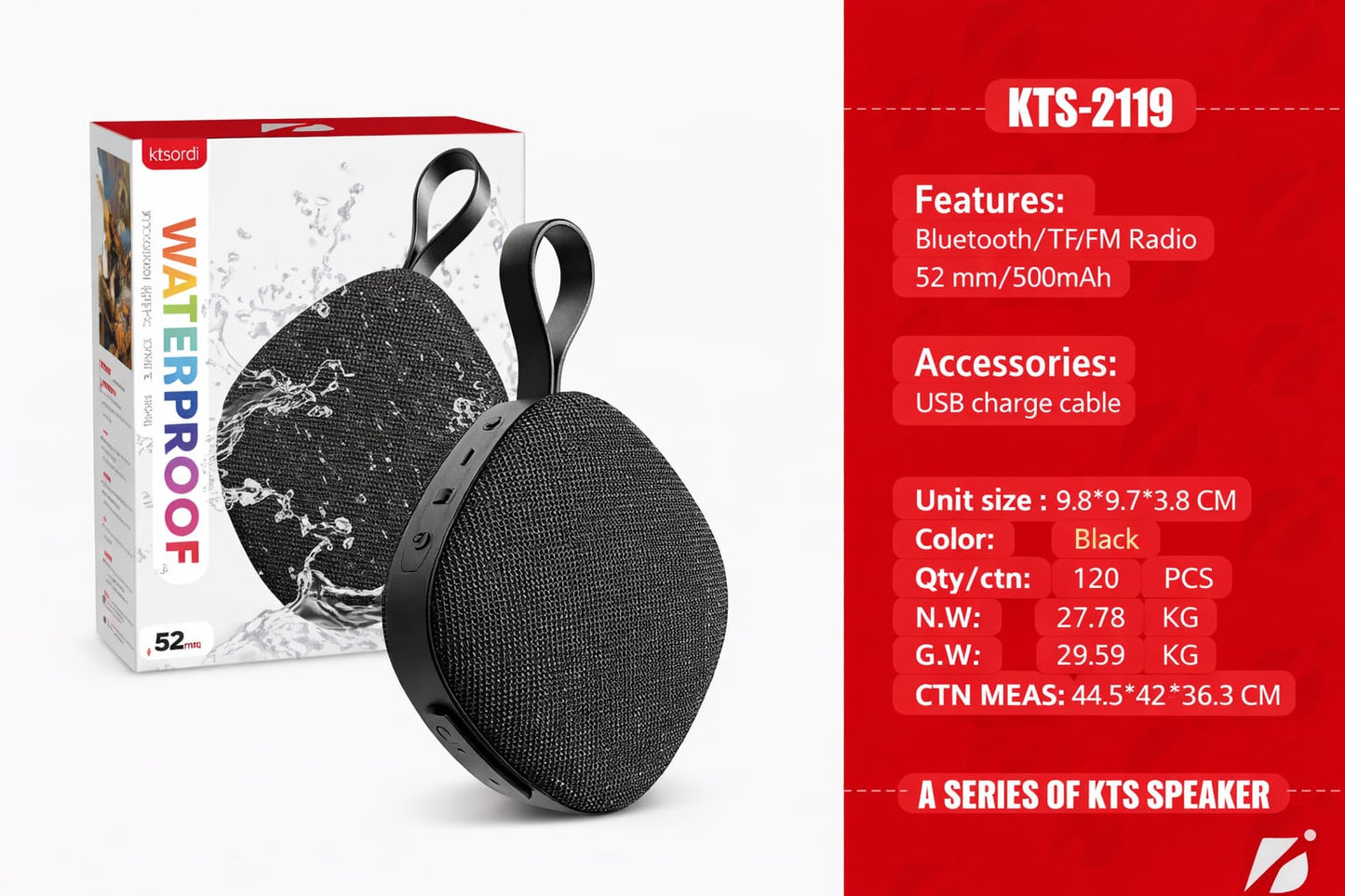 KTS-2119 Portable Bluetooth Speaker